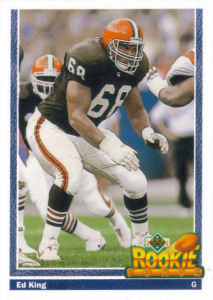 Ed King Rookie 1991 Upper Deck #604 football card