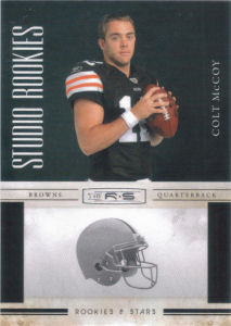 2010 Colt McCoy Rookie Panini Rookies and Stars Studio Rookies #15 football card