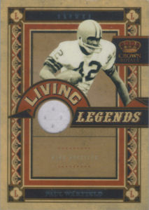 2010 Paul Warfield Panini Crown Royale Living Legends MATERIALS #21 football card - Serial no. 226/299